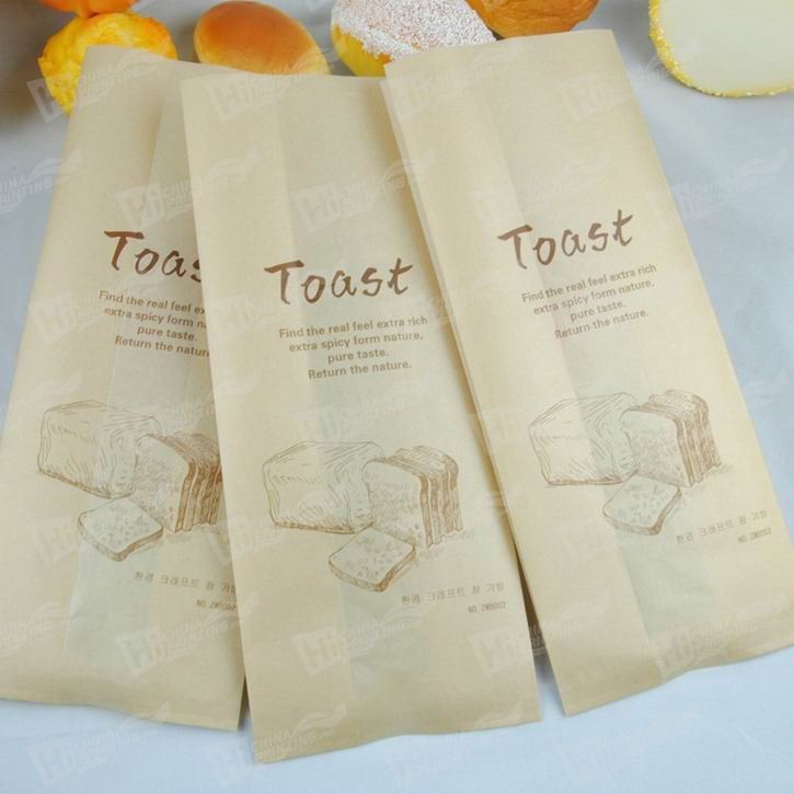 Paper Bread Bags With Window Printing