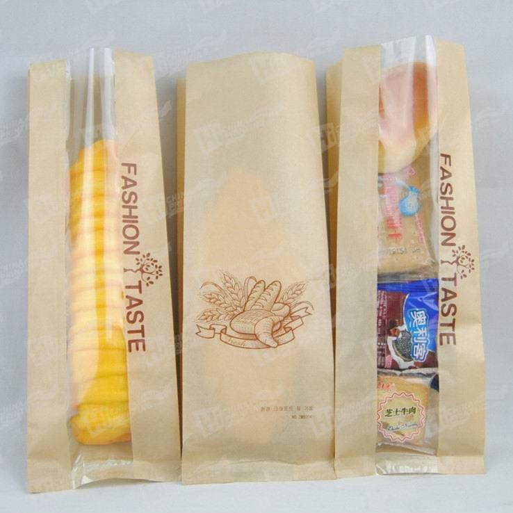 Paper Bread Bags With Window Printing