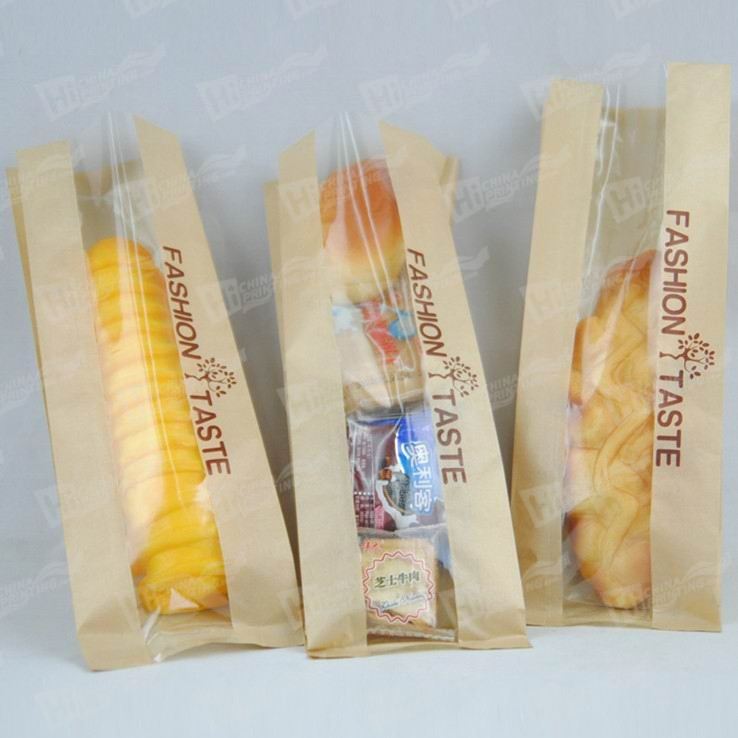 Paper Bread Bags With Window Printing