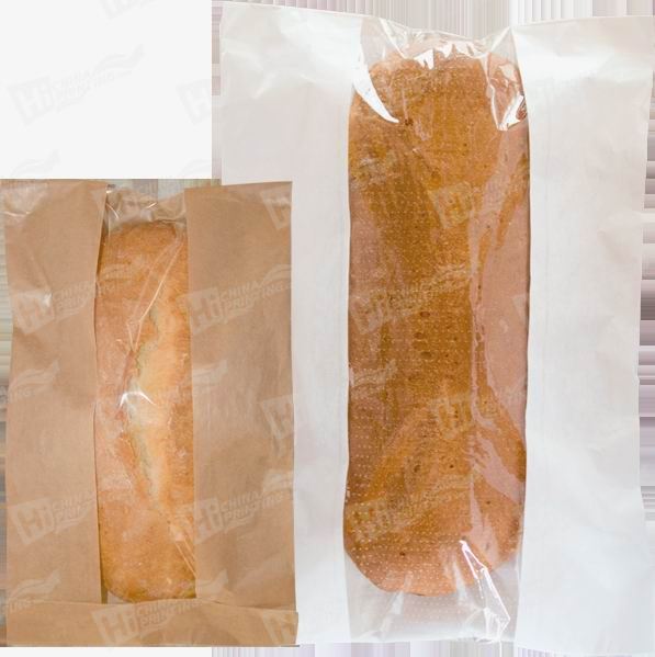 Paper Bread Bags With Window Printing