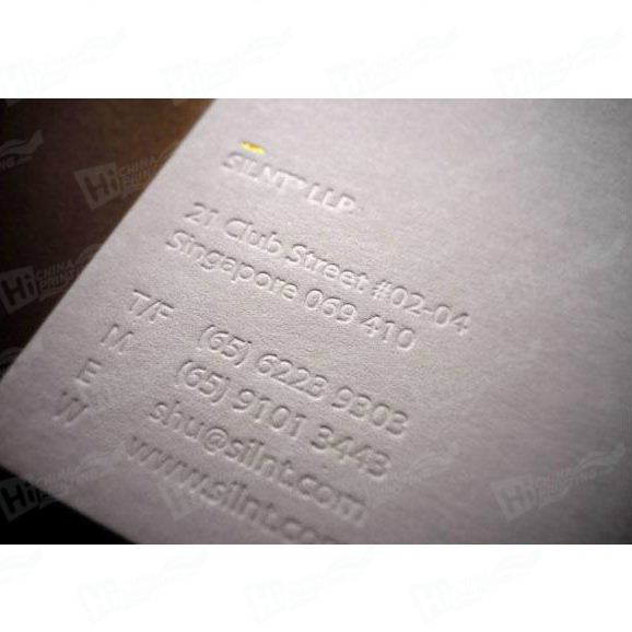 Embossing Name Card Printing