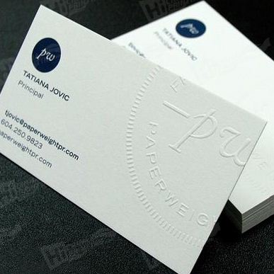 Square Embossing Business Card Printing