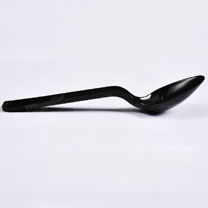 Black Plastic Spoons