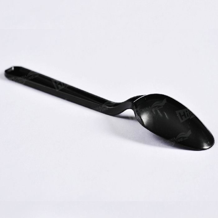 Black Plastic Spoons