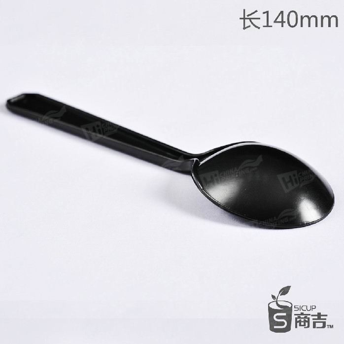 Black Plastic Spoons