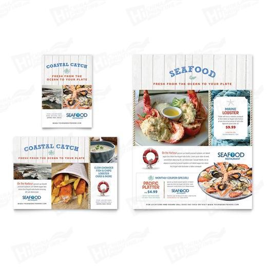 Seafood Restaurant Flyers Printing