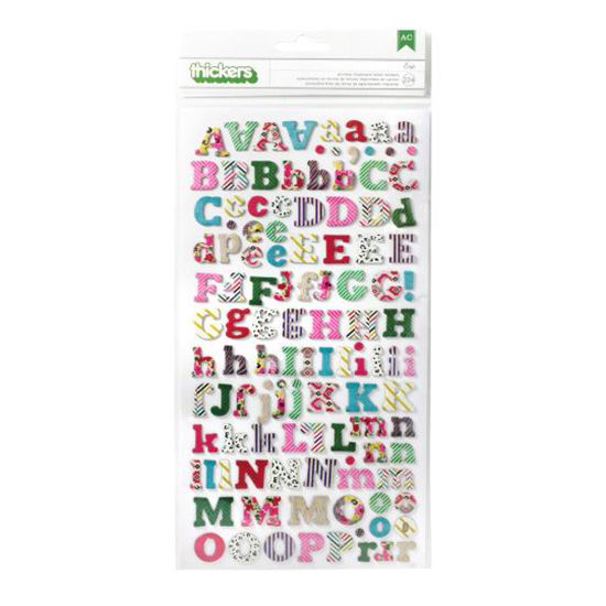 Colorful Paper Alphabet Chipboard Stickers Printing