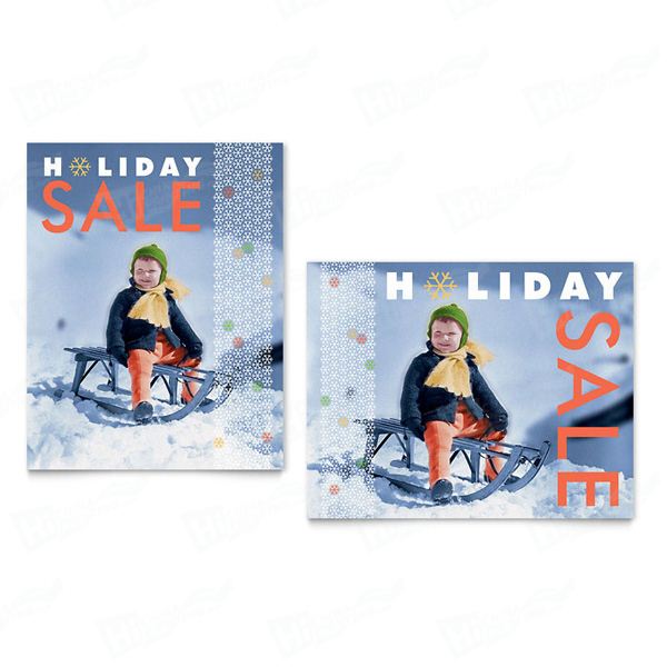 Child Sledding Sale Posters Printing