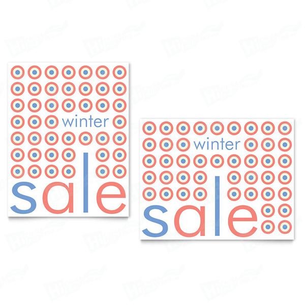 Geometric Winter Color Sale Posters Printing