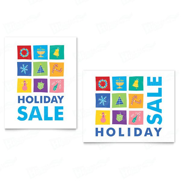 Holiday Icons Sale Posters Printing