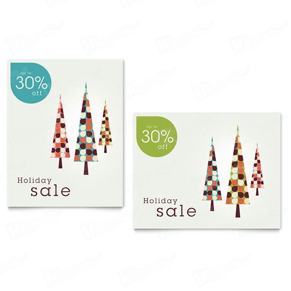 Modern Holiday Trees Sale Posters Printing