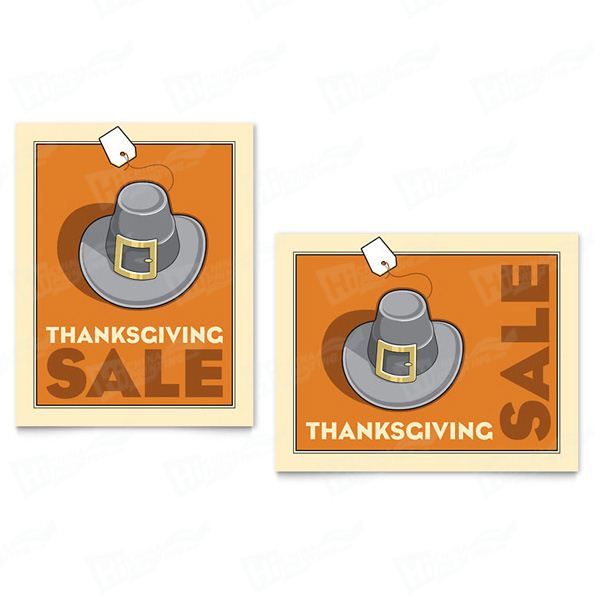 Thanksgiving Pilgrim Sale Posters Printing