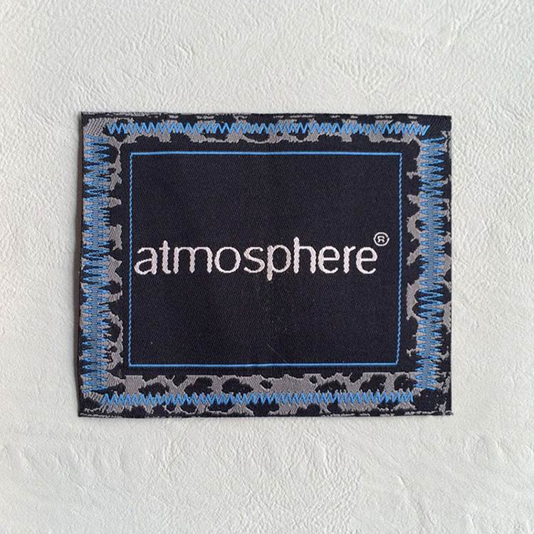 Black Damask Woven Labels