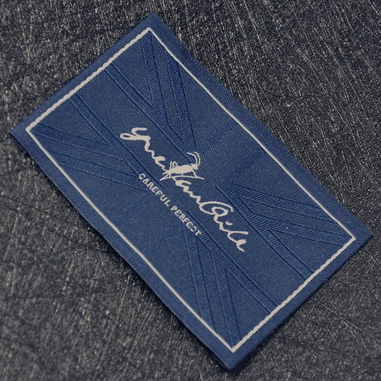 Grey Onto Blue Woven Labels