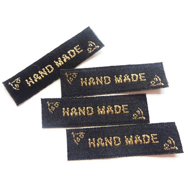 Wood Shuttle Black Satin Labels