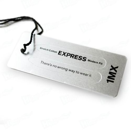 Silver Paper Clothing Tags Printing